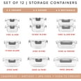 thumbnail image 3 of JoyJolt 24 Piece Glass Storage Container Set - Food Containers with Leakproof Lid - Meal Prep Jars, 3 of 10