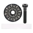 thumbnail image 2 of Bike Headset Top Cover, 28.6mm Bike Headset Stem Top Cap Unique Half Perforated Design Bike Front Fork Stem Top Cap for Mountain Road Bike Totem Pattern, 2 of 7