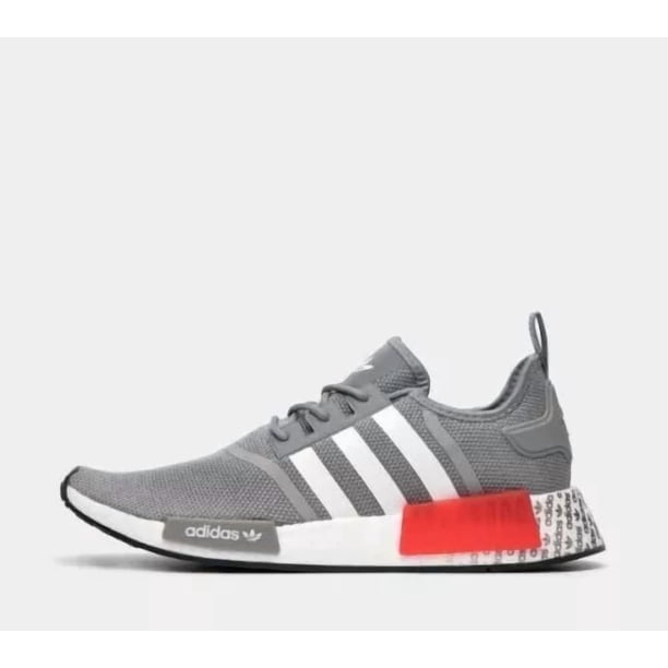 Ad-id-as NMD R1 Grey Vivid Red Men's Size 10 Sneakers GY4874