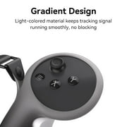HZLucki Upgraded Controller Grips Compatible with Meta Quest 3S/Quest 3 Accessories, Extended Gradient Silicone Controller Strap, Widened Adjustable Knuckle Straps Fits Most Hands (Black)