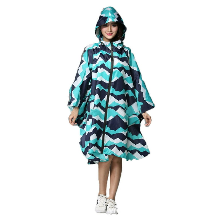 Women s Stylish Long Raincoat with Hood and Multi Color Pattern Stylish Hooded Women Raincoat Outdoor Long Poncho Waterproof Rain Coat Rainwear