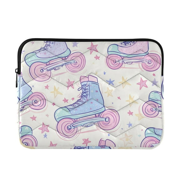 FORMRS 13"-13.3" Laptop Sleeve Protective Case Soft Carrying Quilted Computer Bag Cover, Pink Skates