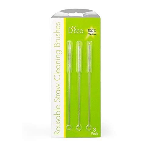 Deco 79 Straw Cleaning Brush (3) Stainless Steel Brushes for Cleaning