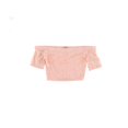thumbnail image 2 of Bee Darlin Womens Lace Knit Blouse, Pink, Juniors, 5/6, 2 of 2