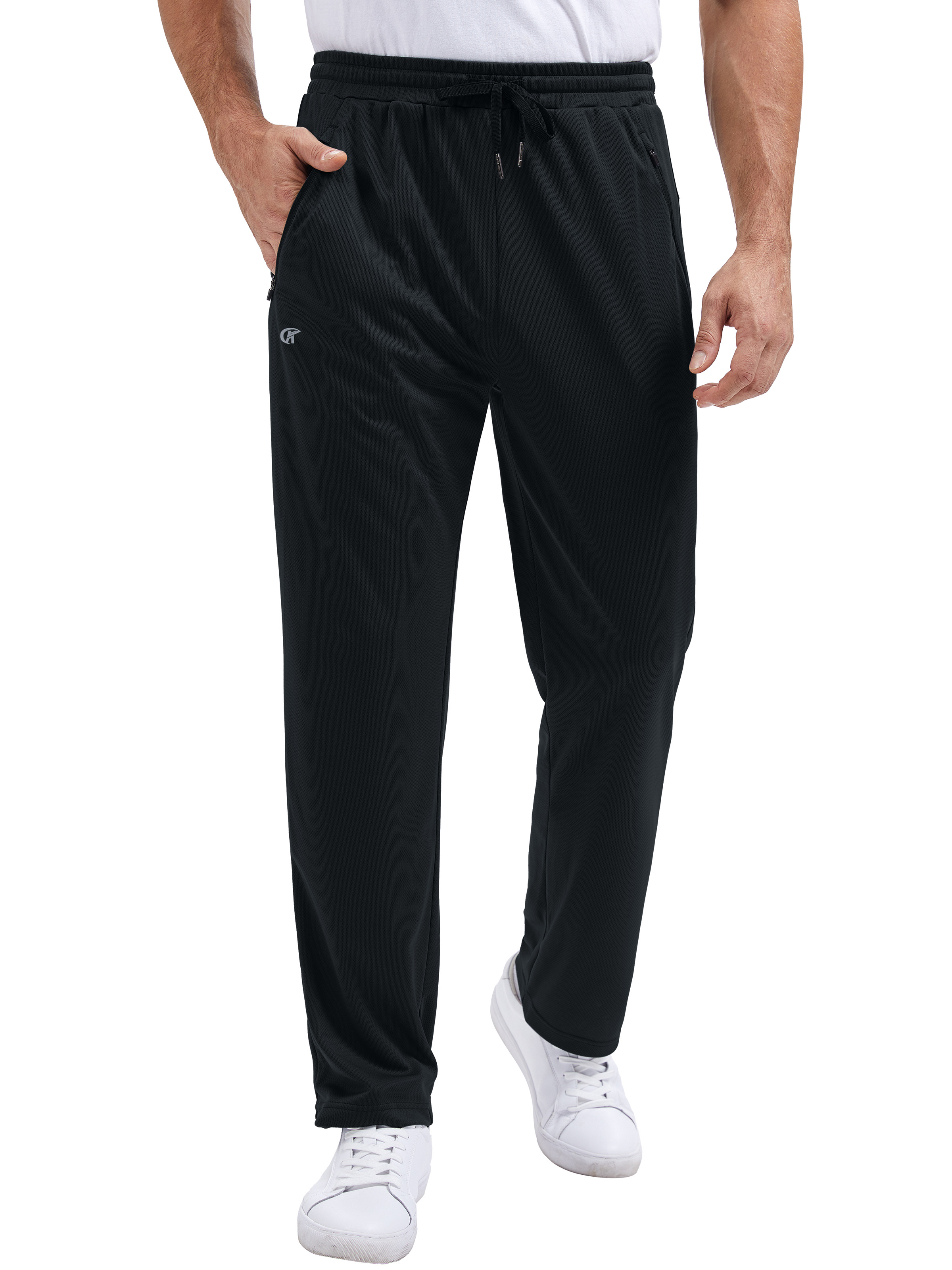 Weilanxin Men's Mesh Lightweight Joggers with Zipper Pockets photo 2