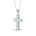 thumbnail image 2 of JewelersClub 1.32 Carat Aquamarine Gemstone Cross Pendant, 2 of 4