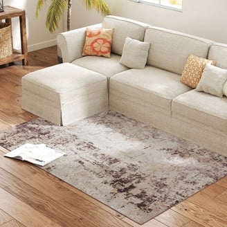 Mainstays Titan Stripe Indoor Living Room Area Rug, Black, 60