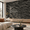 Cement Black, variant on 3d Faux Stone Pu Wall Panels 4 Pack Cement Texture Black