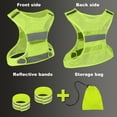 thumbnail image 2 of TOPTIE Reflective Vests Running Gear, High Visibility Safe Vest with 2 Reflective Bands and 1 Bag-Neon Yellow, 2 of 6