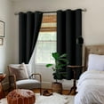 thumbnail image 2 of Black Blackout Curtains for Bedroom 72 Inch Length 2 Panels Set, Thermal Insulated Bedroom Curtains Soundproof Room Darkening Window Curtain Drapes, Each Grommet Curtains 42 Inch Wide, 2 of 14