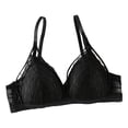 thumbnail image 1 of Guardurnaity Sujetador sin aros para mujer, lencería de realce, agradable a la piel, transpirable, correa para el hombro, Bralette íntimo femenino Ropa interior Negro S/M 70/75AB Guardurnaity AP018451-02, 1 of 6