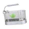 thumbnail image 1 of Fish Tank Aquarium LED Lighting Mini Decoration Fish Bowl for Small Fish Office White, 1 of 7