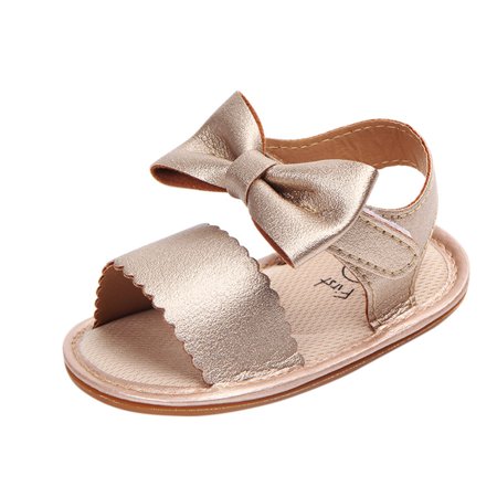 

YOHOME Infant Baby Toddle Baby Girls Shoes Bow Soft Solid Crib Anti-slip Summer