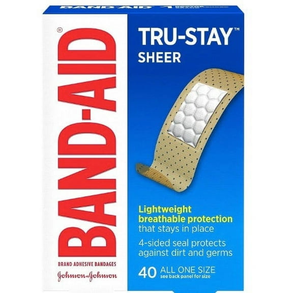 BAND-AID Tru Stay Lightweight protection Adhesive Bandages (Pack of 8)