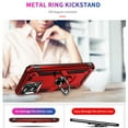 thumbnail image 4 of Decase for Motorola Moto G Stylus 5G Heavy Duty Armor Phone Case,Durable Military Grade Shockproof 360 Rotatable Metal Ring Kickstand Support Magnetic Car Mount Dual Layer Protective Cover,Red, 4 of 7