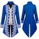thumbnail image 4 of Chaqueta gótica victoriana estilo steampunk para hombre, frac de terciopelo morado vintage, levita medieval, uniforme, traje renacentista para hombre, 4 of 5