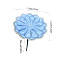thumbnail image 3 of Glazed Ceramic Pollinator Waterer with Stake - Floral Insect Feeder for Outdoor Garden Yard Patio - Shallow Bird Bath for Hummingbirds and Helpful Bugs - Metal Ground Spike for Easy Setup, 3 of 6