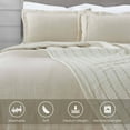 thumbnail image 5 of Superior Valencia Reversible Cotton Matelasse Bedspread Set, California King, Beige, 5 of 11