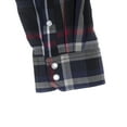 thumbnail image 6 of Coevals Club Mens Pearl Snap Plaid Western Cowboy Button Up Long Sleeve Shirts Black Gray Red 06 4X-Large, 6 of 7