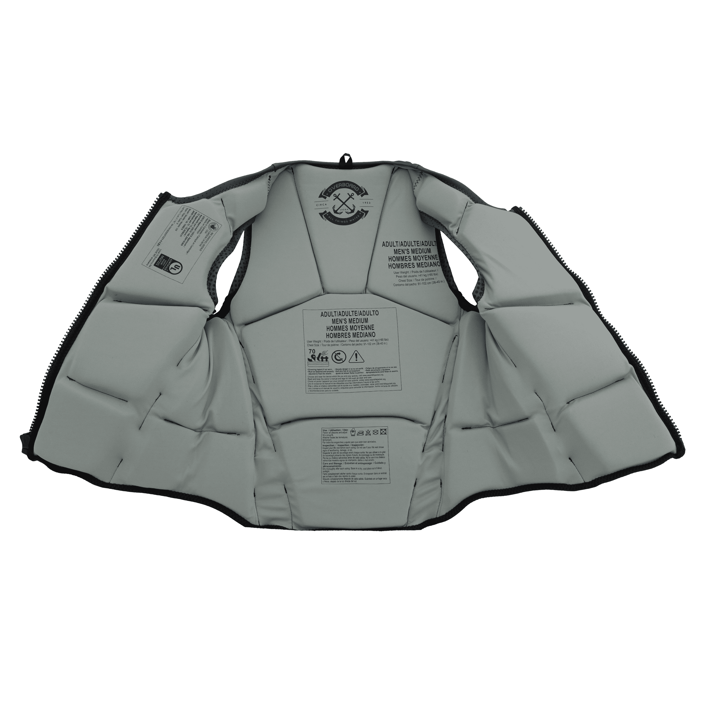 Body Glove Men's and Women's Overboard Evoprene Adult PFD Life Jacket and Vest, Sizes M-2XL