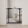 EDX 30" Height Walk Through Dog Gate, Pressure Mounted with Auto-Close and Hold-Open Features, Fits 29.1–33.8 Inch Openings, Black
