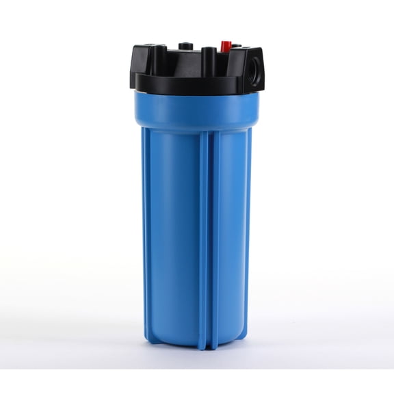 Hydronix HF5-10BLBK34PR Water Filter Housing NSF listed 10" RO, Whole House, Hydroponics - 3/4" Ports, Blue w/PR