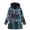 Blue, variant on Fleece Jackets for Women Vintage Ethnic Style Sherpa Lined Coats Winter Warm Button Up Patchwork Hooded Jacket Red XXXXL