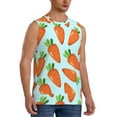 thumbnail image 2 of Uemuo Cartoon Carrot Pattern Men's Sleeveless T-Shirt,Muscle Athletic Tank Top, Moisture-wicking Quick-dry Breathable Classic Tee Top for Gym Run Outdoor Sports-Medium, 2 of 8