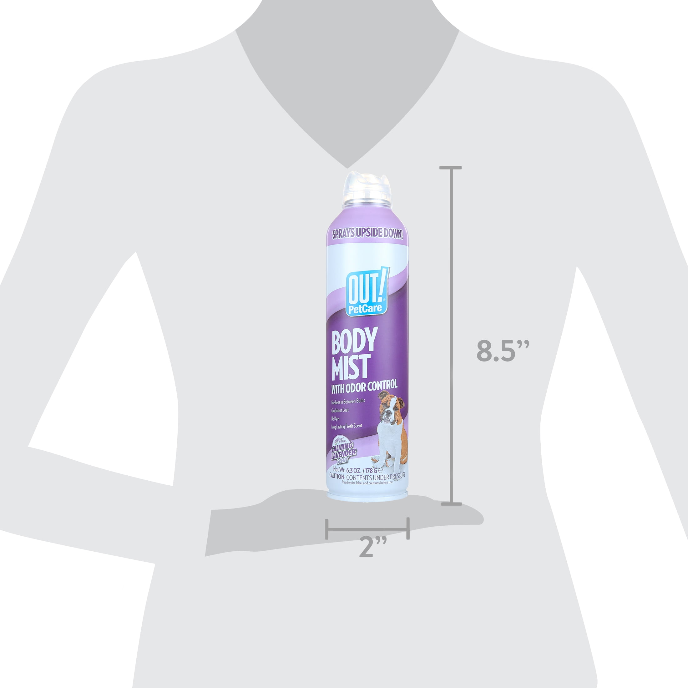 OUT! Petcare Body Mist for Dogs- Lavender 6.3oz