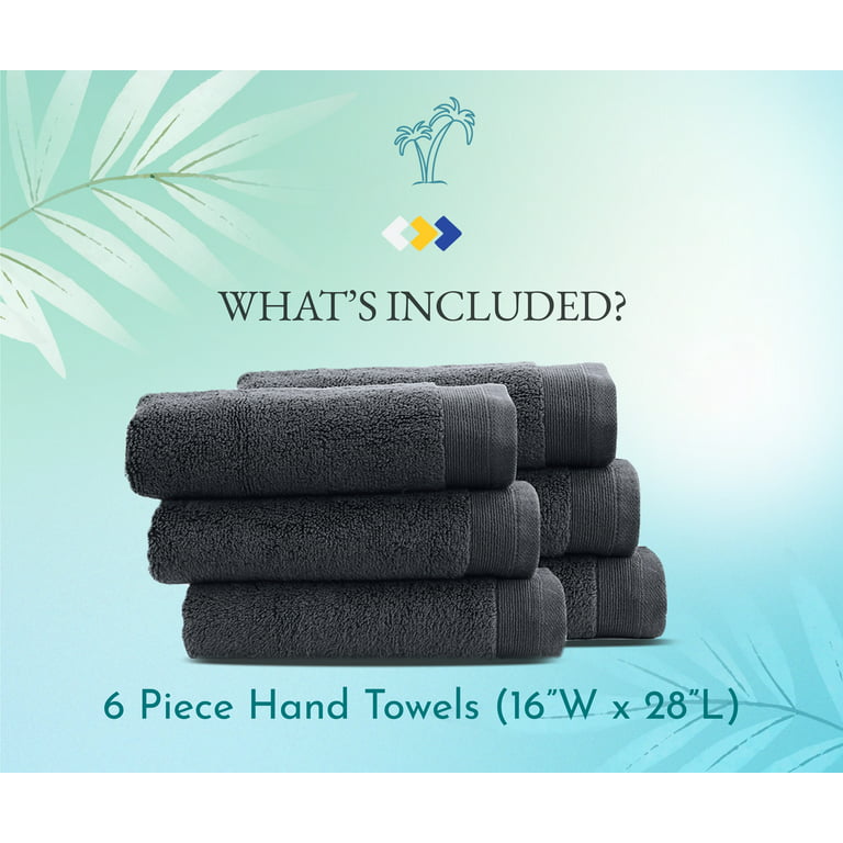 Luxury 100% Cotton Bath Towels - Pack of 4, Extra Soft & Fluffy, Quick Dry  & Highly Absorbent, Hotel Quality Towel Set, Charcoal Gray - 27 x 54