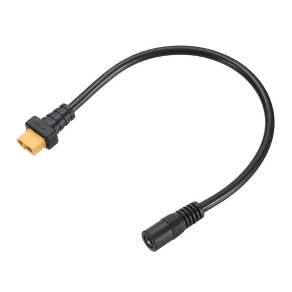 Uxcell XT60 Adapter Cable, XT60 Female to DC5521 Female 5.5 x 2.1mm Connector Cable for Portable Power Station, Solar Panel, Solar Power Generator
