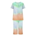 thumbnail image 6 of Wancir Women Pajama Sets Two-Piece Nightwear Short Sleeve Sleepwear 1/4 Button Down Pj Lounge Sets with Long Pants, 6 of 6