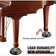 thumbnail image 4 of Set of 4 Piano Coasters, Wooden Piano Foot Pads, Floor Protectors with Foam Shock Absorbers for Upright Pianos, 4 of 5