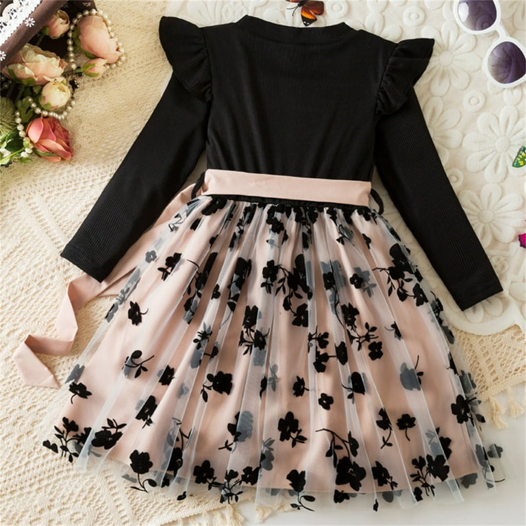 ATOGUTA Girls Tutu Dress Long Sleeve Fall Winter Ruffled Party Tulle Dresses Size 3T-8, Black - Walmart.com ATOGUTA Girls Tutu Dress Long Sleeve Fall Winter Ruffled Party Tulle Dresses Size 3T-8, Black - Walmart.com