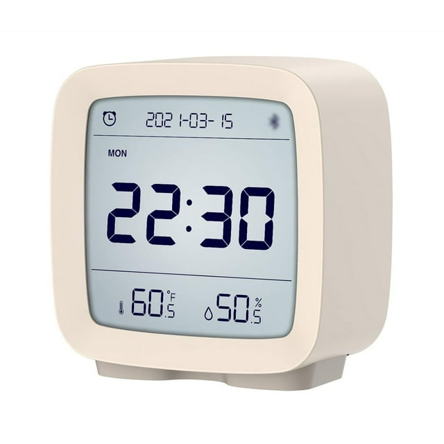 Digital Alarm Clock Smart BT APP Control Multifunctional 5in 1 with Temperature & Humidity Display Ideal for Kids & Teens