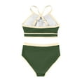 thumbnail image 5 of EHRWE Women's Bikini Swimsuit High Waisted Two Piece Ladies Swimming Suit Sporty Color Block Swimsuit Set For Active Swimwear Swim Suit 2025, 5 of 6