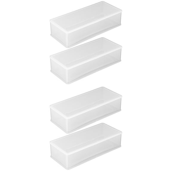 WORGEOUS 4 Pcs  Coin Storage Box Classic Coin Holder Large Capacity Banknotes Container Plastic Reusable Coin Case