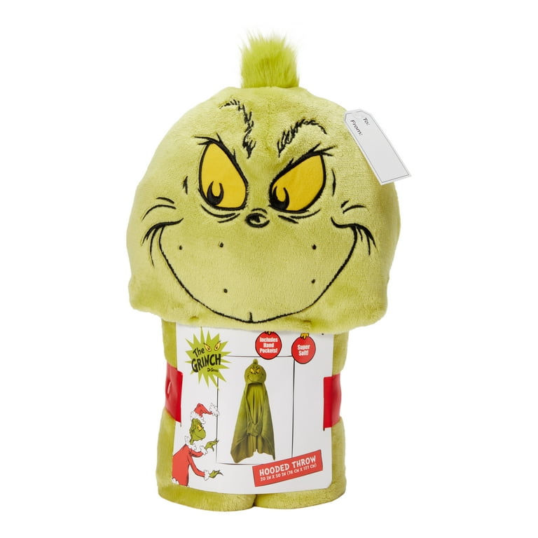 The Grinch Kids Holiday Hooded Throw, Green 