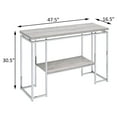 thumbnail image 2 of 47.5'' Natural Oak and Chrome Sofa Entryway Console Table, 2 of 6