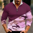 thumbnail image 2 of Sweatshirt Round Neck Mens Sweatshirts Zip up Long Sleeve Shirt Men's Hoodies Cable Knit Sweater Men Zip up, 2 of 6