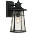 thumbnail image 6 of John Timberland Clement Mission Outdoor Wall Light Fixtures Set of 2 Cast Iron Black 15" Clear Seedy Glass for Post Exterior Barn Deck House Porch, 6 of 9
