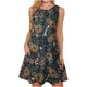 thumbnail image 1 of Moda mujer sin mangas Rounk cuello verano cómodo estampado bolsillos Casual suelta tanque vestido Fridja  qr2751, 1 of 8