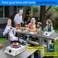 thumbnail image 3 of Horynar Propane Stove 12000 BTU Dual Fuel Stove Auto Ignition Propane Burner, 3 of 11