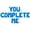 Blue, variant on Letter Balloons - YOU COMPLETE ME 16" Inch Alphabet Letters Foil Mylar Balloon Valentines Day Party Banner (Black)
