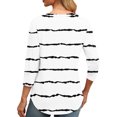 thumbnail image 5 of Womens Summer Shirts and Tops Womens Thick T Shirts Women's 3/4 Sleeve T Shirts Tshirts for Women Striped Tops for Women Short Sleeve, 5 of 7