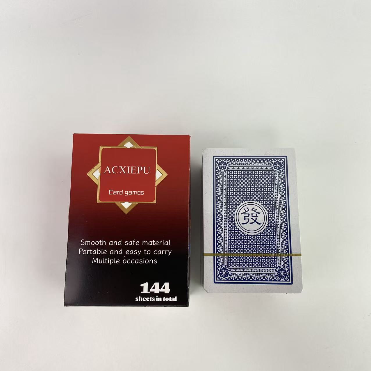 ACXIEPU Card games,Mahjong Playing Cards Chinese Mahjong 2026 American Games Large Print Handheld Poker Mahjong Cards
