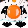 thumbnail image 1 of Mantel individual negro de Halloween | Mantel de mesa antideslizante resistente al calor de 16,9"x9,8" de poliéster | Decoración para la mesa de fiesta, reutilizable, duradera, fácil de limpiar, 1 of 6