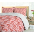 thumbnail image 5 of Ambesonne Romantic Duvet Cover Sets, Roses and Little Hearts, 2-King, Rose Coral, 5 of 7