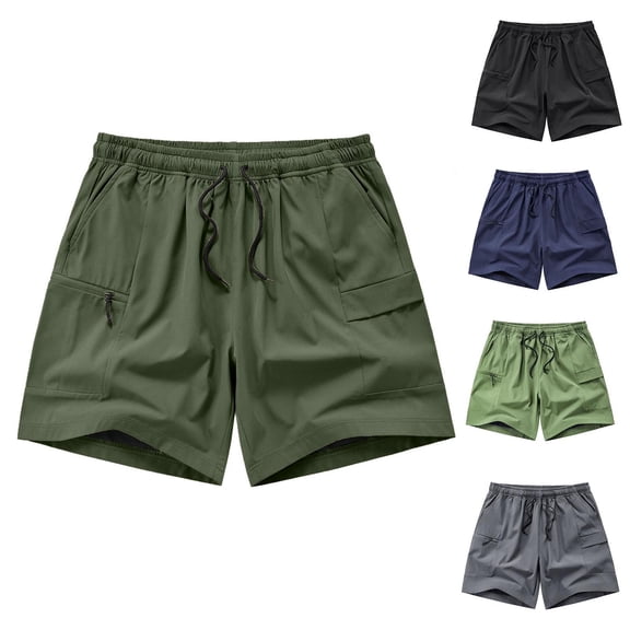 Akafmk Mens Cargo Shorts Pockets 5" Casual Athletic Shorts Pants M