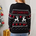 thumbnail image 6 of Cute Elk Heart Print Sweater Women Fashion Pullover Christmas Knitted Sweater Winter Tops, 6 of 9